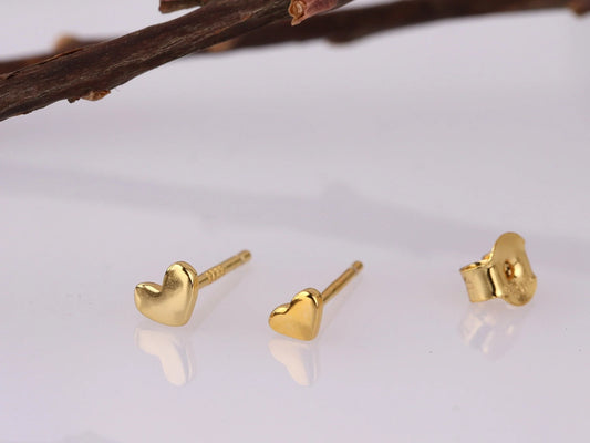 Small Heart Stud Earrings
