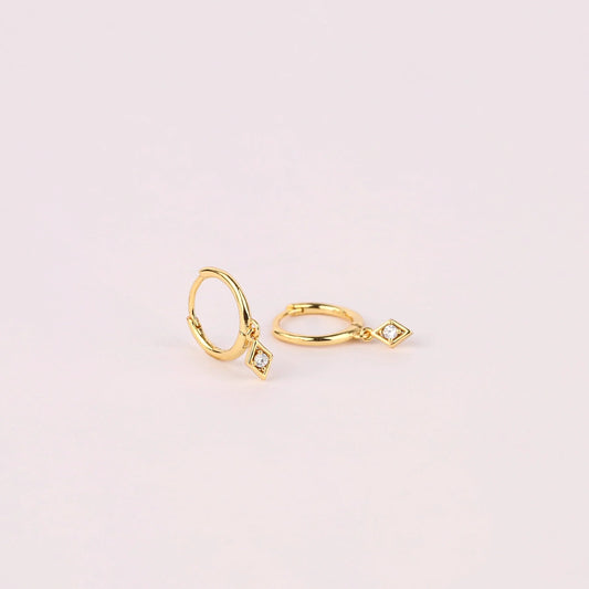 Tiny Dangling Charm Hoop Earrings