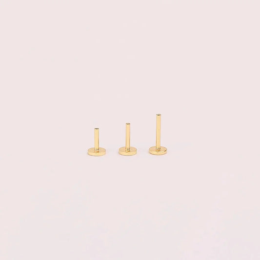 18G Replacement Threadless Push Pin Labret Bar For Flat Back Stud