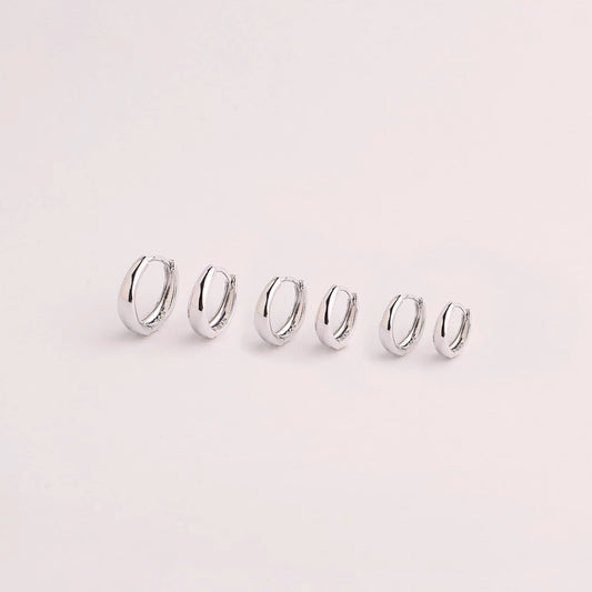 Tapered Thick Huggie Hoop Earrings