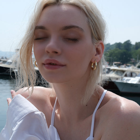 Chunky Gold Hoop Earrings