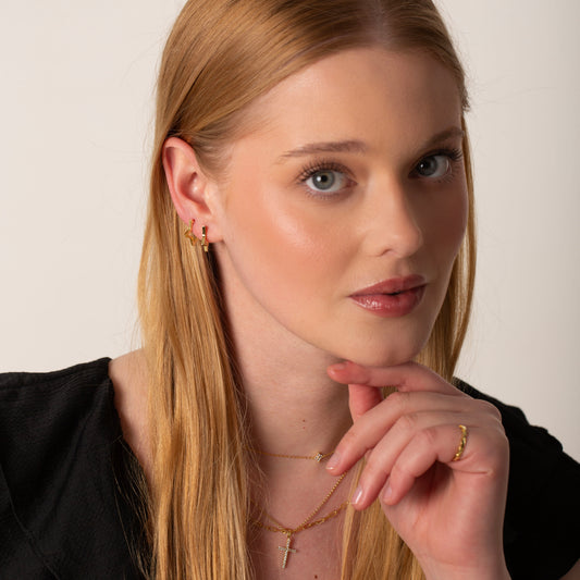 Star Shaped Huggie Hoop Earrings