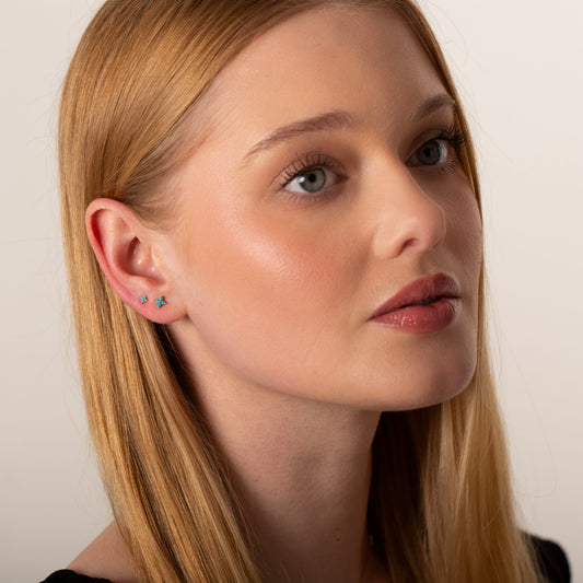 Dainty Turquoise Stud Earrings