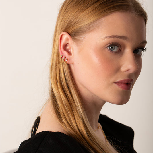 Plain Huggie Hoop Earrings