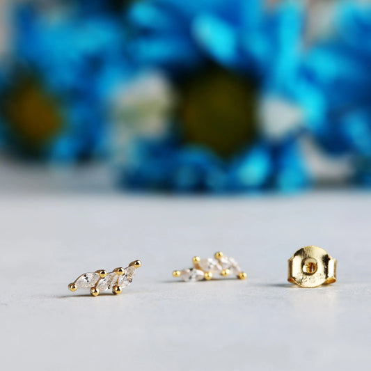 Diamond CZ Cartilage Stud Earrings