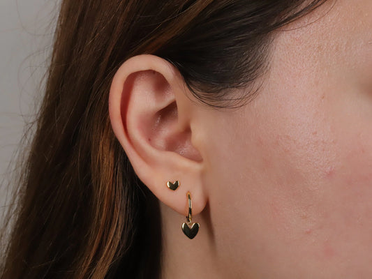 Small Heart Stud Earrings