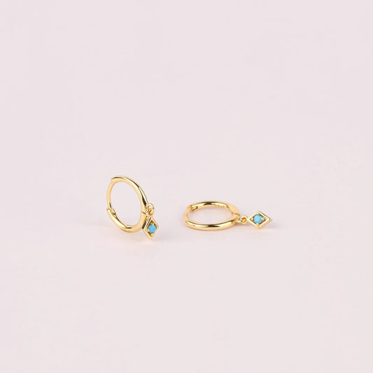 Tiny Dangling Charm Hoop Earrings