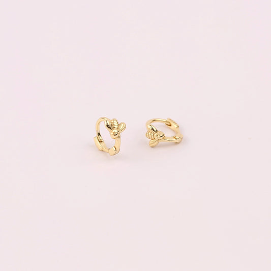 18G Bee Cartilage Huggie Hoop Earring