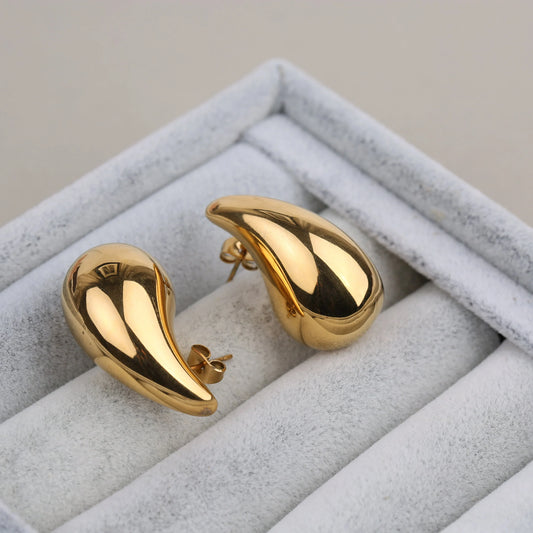 Chunky Teardrop Stud Earrings