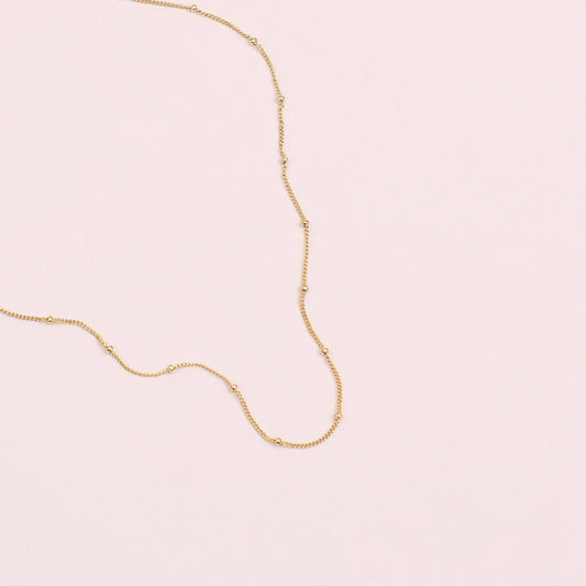 Gold Ball Bead Chain Necklace