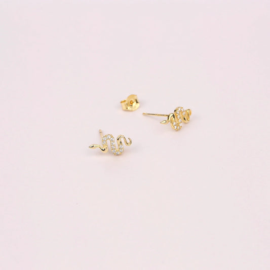 Snake Pave Stud Earrings