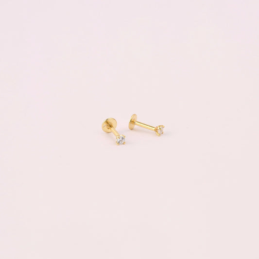 925 Sterling Silver Threadless Push Pin Labret Stud