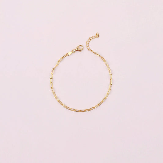 Gold Paperclip Bracelet