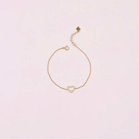 Tiny Gold Heart Bracelet