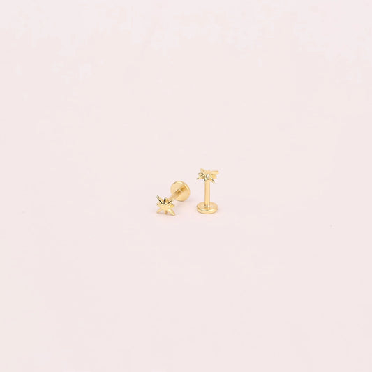 18G Tiny Star Threadless Push Pin Labret Stud