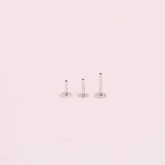18G Replacement Threadless Push Pin Labret Bar For Flat Back Stud